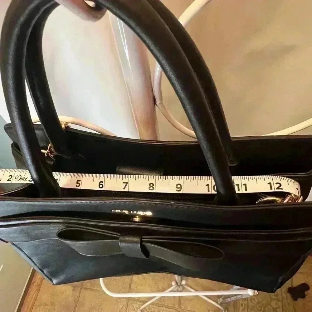 Nine West Black Bow Handbag - Picture 6 of 11